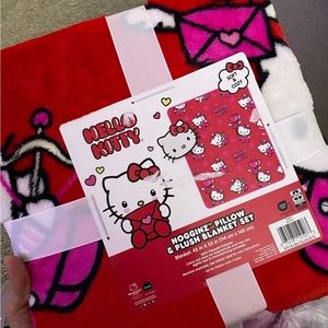 Hello Kitty pillow and blanket set